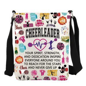 2513 Cheerleader Crossbody Bag Inspirational Cheer Gift Cheer Dance Bag